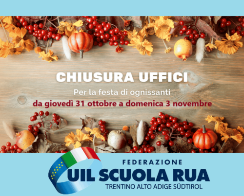 Al momento stai visualizzando chiusura uffici e centralino festività Ognissanti